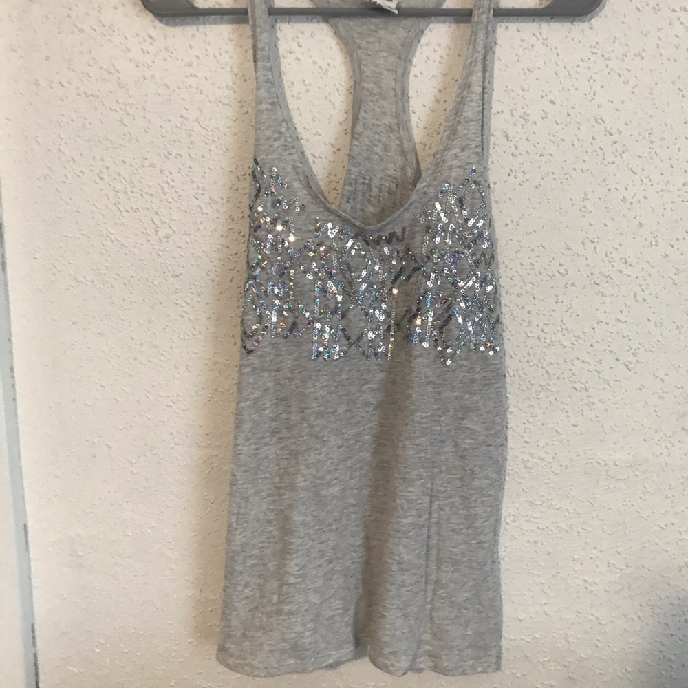 Pink Victoria Secret Sequin Tank Top M